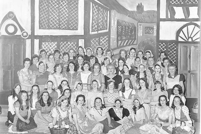 The chorus for St Mary's Musical Society's production of Babes In The Woods in Creggan.