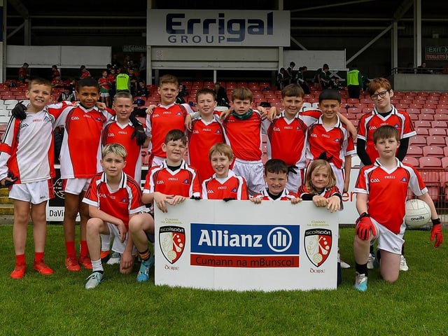 Derry Primary Schools Boys Finals at Celtic Park:Shield winners St Anne’s Primary School. Photo: George Sweeney