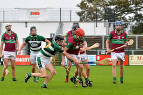 Eoghan Rua’s Colm McGoldrick was on target against Armagh champions Middletown in Celtic Park on Sunday.
