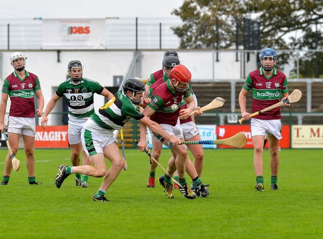 Eoghan Rua’s Colm McGoldrick was on target against Armagh champions Middletown in Celtic Park on Sunday.