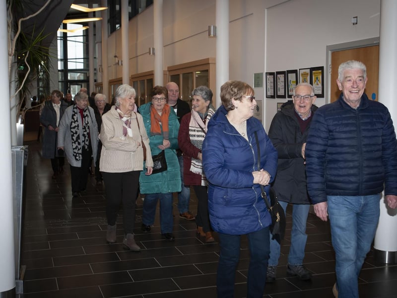 Grandparents arriving at St. Mary’s College on Wednesday mornng.