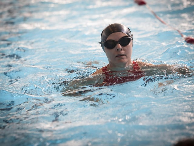 Martina Doherty gets to grips with the swim during Sunday’s ‘Try-A-Tri.’