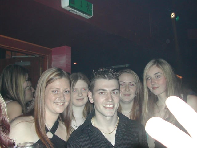 Revellers at Zone Nightclub in Buncrana in July 2003.