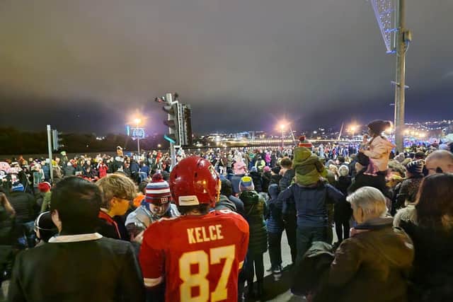 Spectators watching the annual Halloween Festival flagship parade on October 31, 2023.