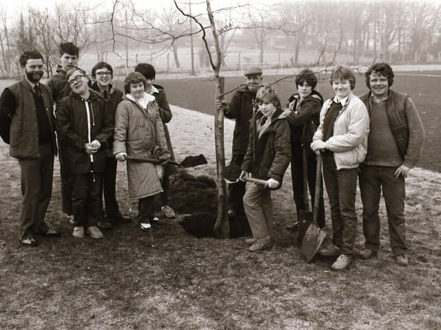 Belmont House School Tree planting at the Complex.