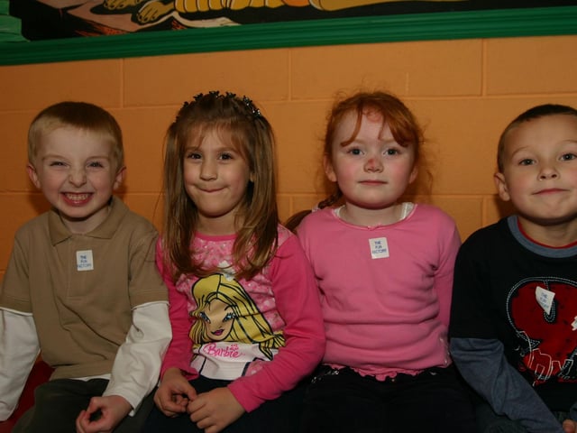 Ronan pictured with friends Ava, Eva and Joshua enjoying the party. 740 /dd : Parties in December 2005.