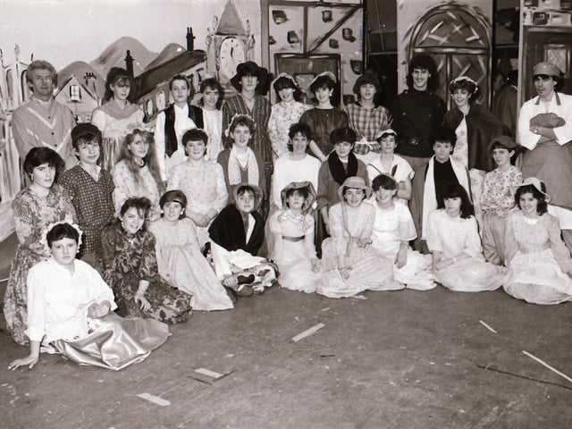 Actors in the Marian Hall panto.