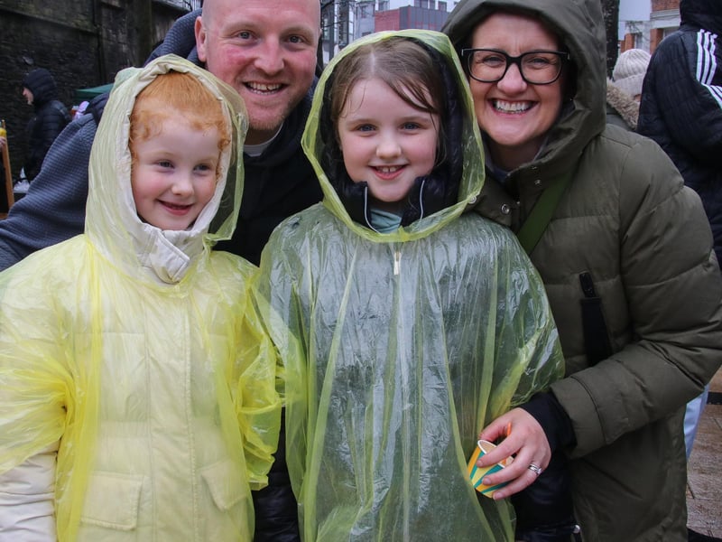 The Lester family on St. Patrick’s Day in the Guildhall Square. (Photo - Deirdre Heaney, nwpresspics)