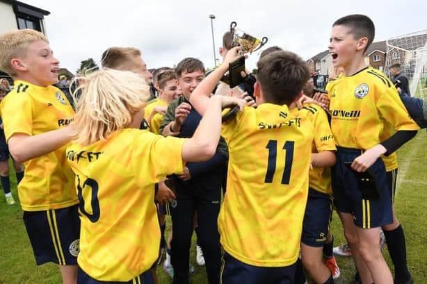 Celebrations at this year's Foyle Cup.