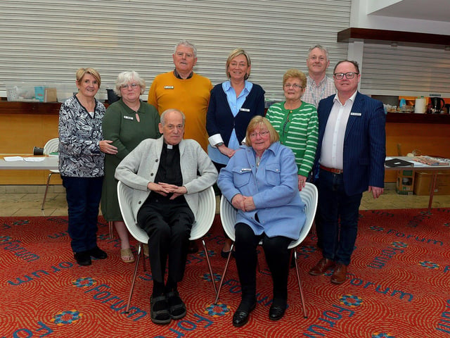 Committee members of the Feis Dhoire Cholmcille pictured at the Millennium Forum on Tuesday afternoon. Photo: George Sweeney. DER2315GS – 151