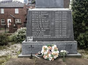 The Bloody Sunday monument.