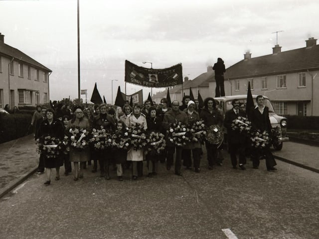 Bloody Sunday commemorative ceremonies and march back in January 1976.