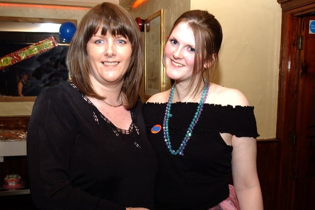 Laura McClintock with her mum Isobel  at her 18th in the Dunloe bar.                            