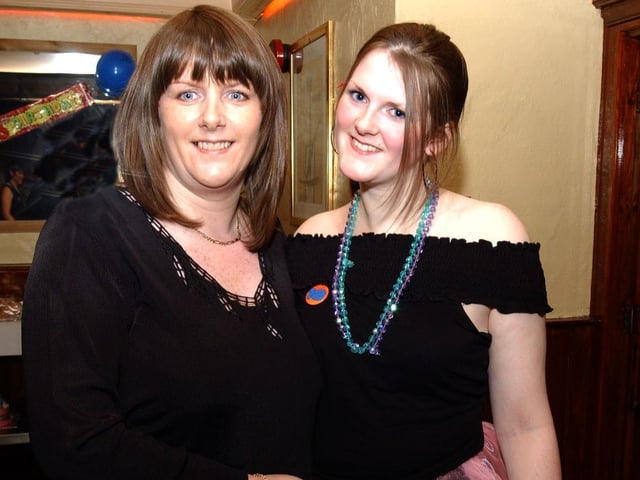 Laura McClintock with her mum Isobel at her 18th in the Dunloe bar.