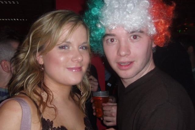 OLYMPUS DIGITAL CAMERA : Pictured are people enjoying the St Patrick's Day celebrations in Derry 20 years ago on March 17, 2005.