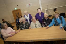 Group pictured enjoying the Mellow Deeds Choir performance at the City of Derry International Choir Festival in Creggan on Friday morning.