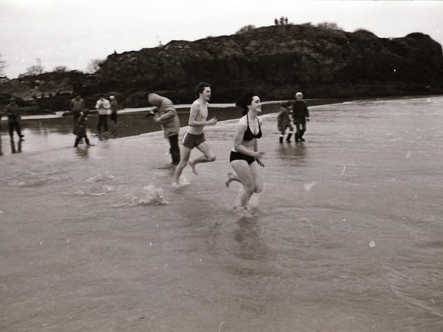 New Year's Day Swim at Marble Hill beach in Donegal.