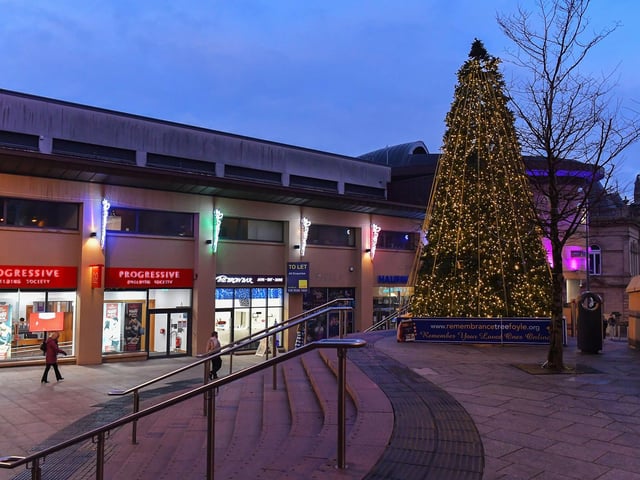 Christmas lights in Derry. Photo:George Sweeney