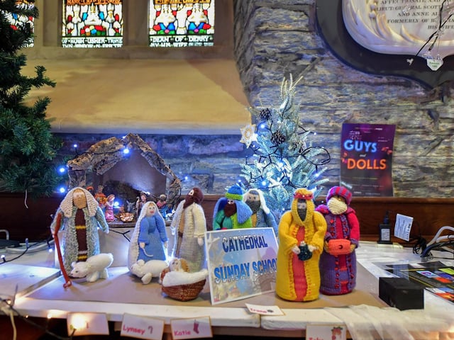 The exuberant Christmas display in St Columb’s Cathedral  marking the Christmas Festival.  Photo: George Sweeney