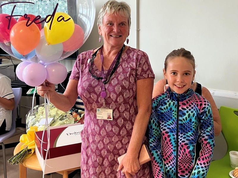 Dr. Freda Mooney celebrating her retirement at Altnagelvin.