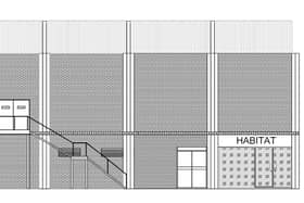 Proposed elevations submitted in support of the new planning application for a new Habitat unit at Lisnagelvin Shopping Centre.