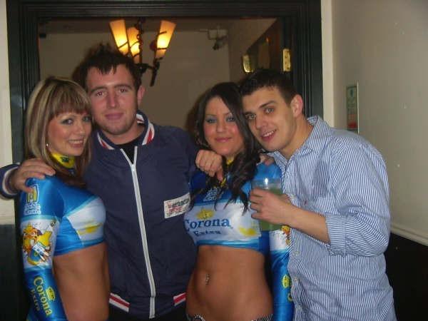 Revellers on a night out in Cafe Roc and Earth in December, 2005.