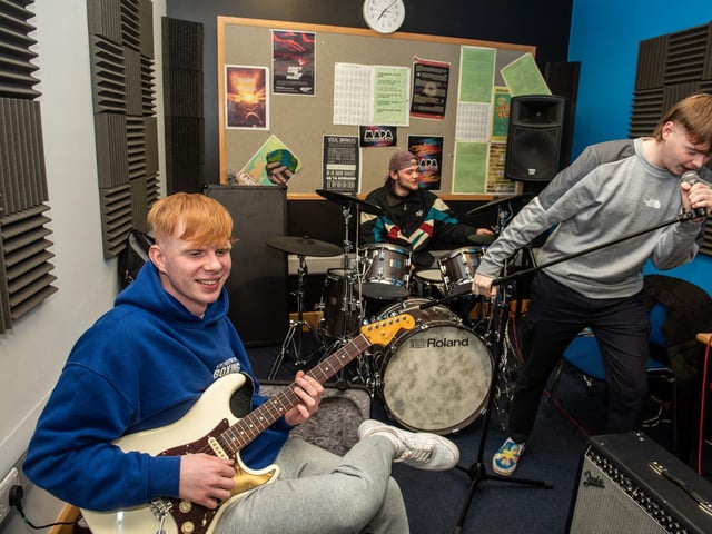 Ben O'Donnell, Conor O'Hara and Darragh McGowan pictured at NWRC's Open Day at Strand Road Campus. 
