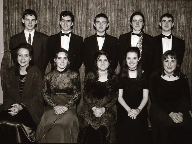 Pictured are students and guests at the Thornhill College and Carndonagh Community School formals in 1996.