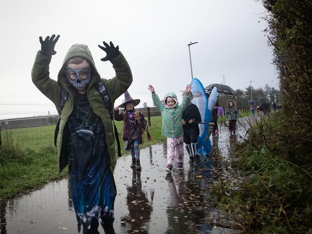 Giving a whole new meaning to psycho 'path' during the Hollybush Walk on Wednesday. : .