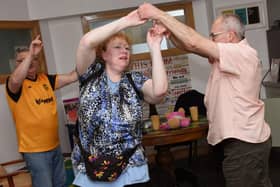 Revellers taking part in the dancing at the Lunchtime Music Trail in the Old Library Trust on Wednesday. The event was held as part of Feile Derry's Equinox Festival.