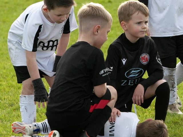 Showing concern for an injured player during  Saturday's 2017s Sean O'Kane Memorial Cup at St. Joseph's Boys School.