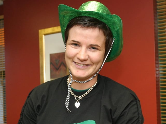 Party celebrations back in 2004: Helen Anderson.