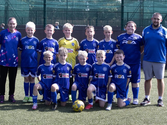 The Trojans FC team who played in the recent Feile '25 Padraig Barton Memorial Cup at Bay Road. (Photos: Jim McCafferty Photography)