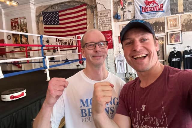 Dr. Jose C. Cabassa and Derry man, former world middleweight contender John Duddy.