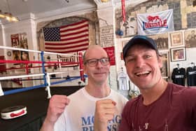 Dr. Jose C. Cabassa and Derry man, former world middleweight contender John Duddy.