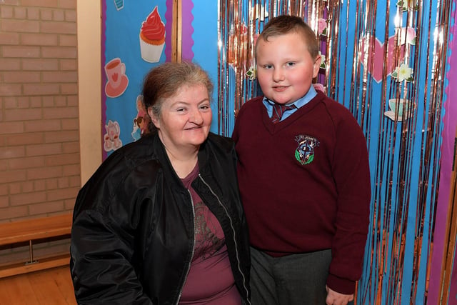 Pauline Duddy with Cian at St John’s PS Grandparents Vintage Tea. Photo: George Sweeney
