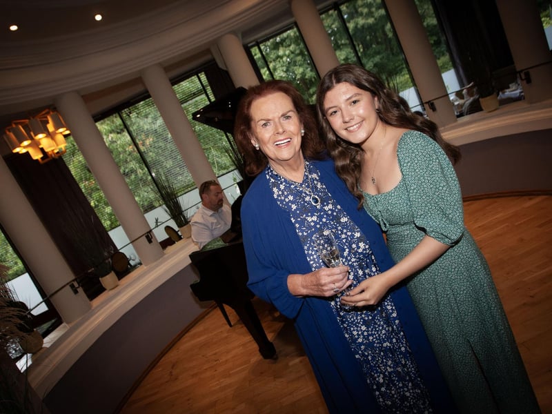 Úna and granddaughter Kate Ó Somacháin pictured on Saturday at the Everglades Hotel.