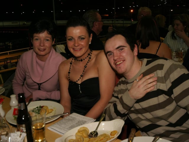 Pictured from left - Mary Kennedy , Martina Gallagher , Kevin Gallagher. : Parties in December 2005.