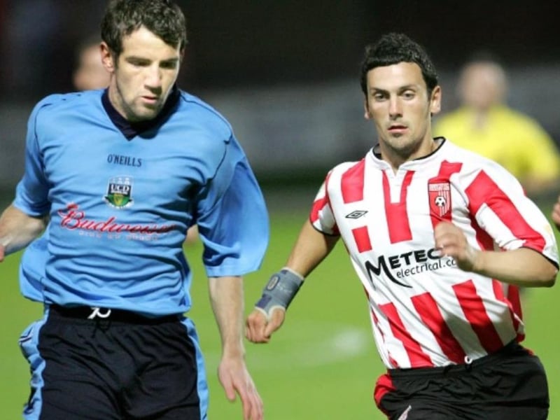 Derry City FC Home Shirt 2007 (Mark Farren). Umbro.