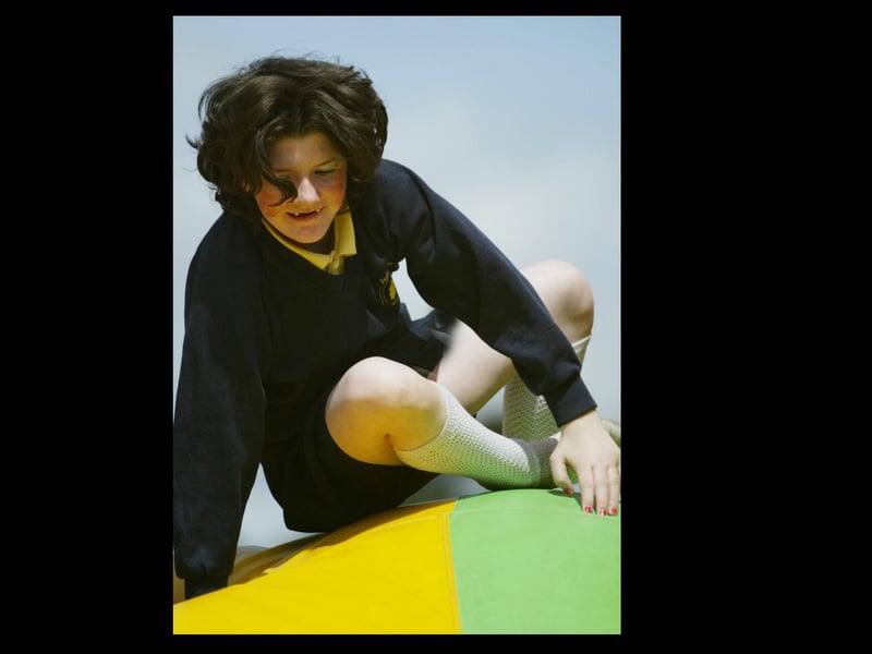 Caroline Daly having fun at the Foyle View Fun Day.  (1306Jb56)