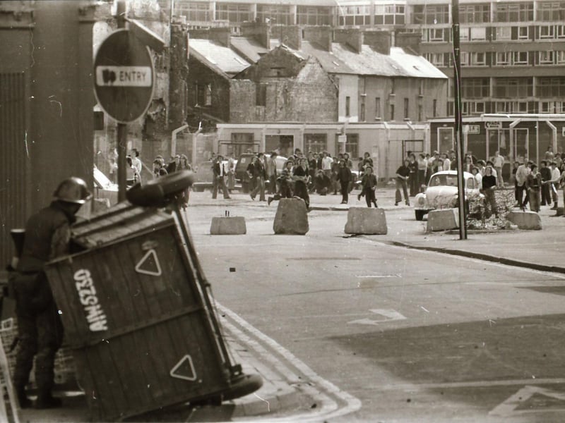 Trouble flares in Derry during the marching season in August 1975.