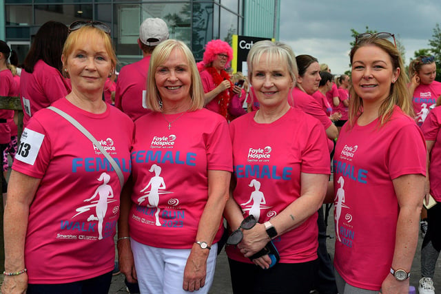 Marian, Francis, Paula and Nicki took part the annual Foyle Hospice Walk and Run on Sunday morning. Photo: George Sweeney. DER2324GS –