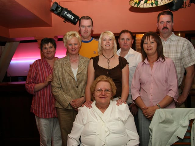 Mayra Ward out for a meal with family and friends.