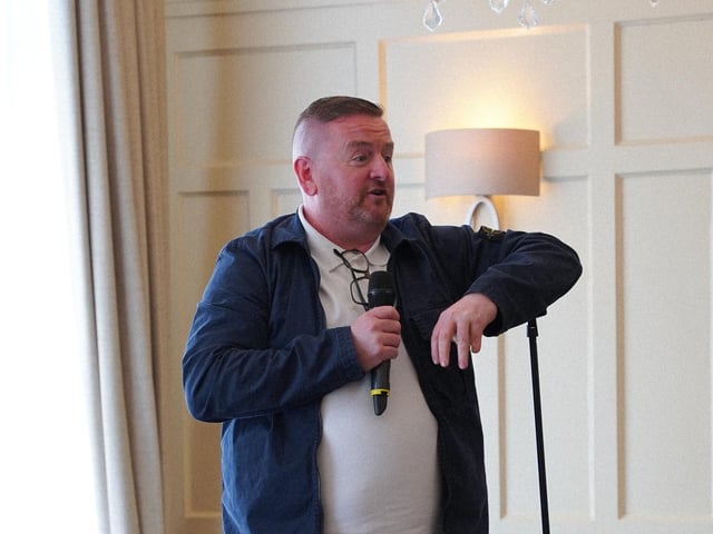 Féile’s ‘Lunch with a Laugh’ at the Bishop’s Gate Hotel was a huge success with Belfast comic Paddy ‘The Dagger’ McDonnell, leaving everyone in stitches.