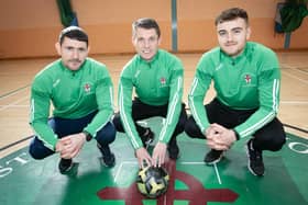 St. Joseph's Boys School u-18 coaches Declan Lynch, Emmett McGinty and Bobby Deane.