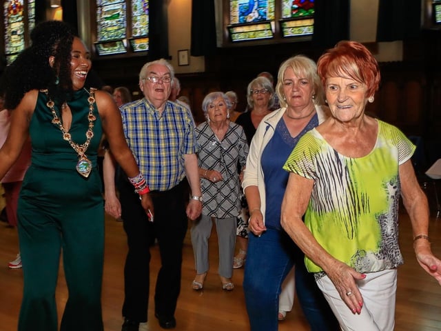Mayor Lilian Seenoi Barr on the dance floor at the Mayor's final Tea Dance held in the Guildhall. (Photo - Tom Heaney, nwpresspics)