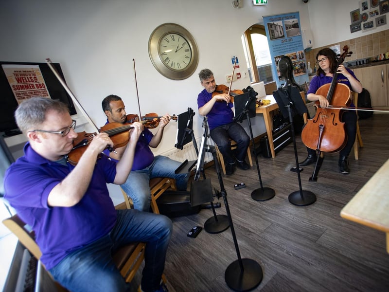 Members of the Ulster Orchestra performing at The House in the Wells on Tuesday as part of Féile 24. (Photos: Jim McCafferty Photography)