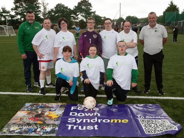 The Donegal Down Syndrome Association team pictured on Friday.