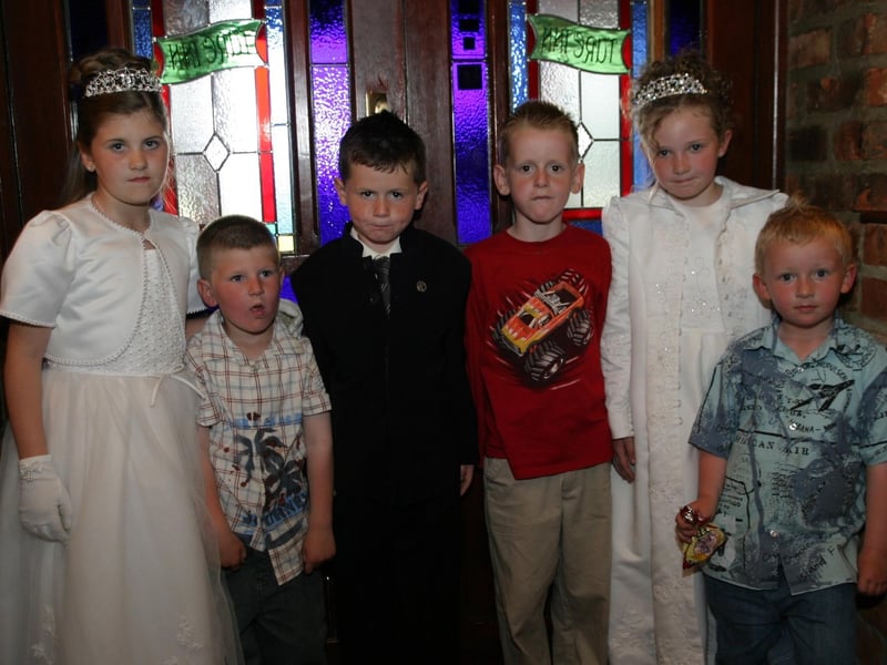 Celebrating a first communion as a family.