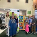 Pictured at the unveiling of the Threads for Corporate Justice Exhibition from Trócaire in partnership with IDP’s ChangeMakers Donegal to mark World Refugee Week; are (L-R): Olena Dzhos (IDP), Majida Alaskary, Kate O’Callaghan (ChangeMakers Donegal), Miriam Killeney, Nour Lhoub, Ilham Tizaoui, Maria Arram, Caroline Kuyper, Issame Elmotii who are members of Buncrana for All and Buncrana Community Welcome. The exhibition is on display at Buncrana Community Library, St. Mary';s Road Buncrana until the end of this week.